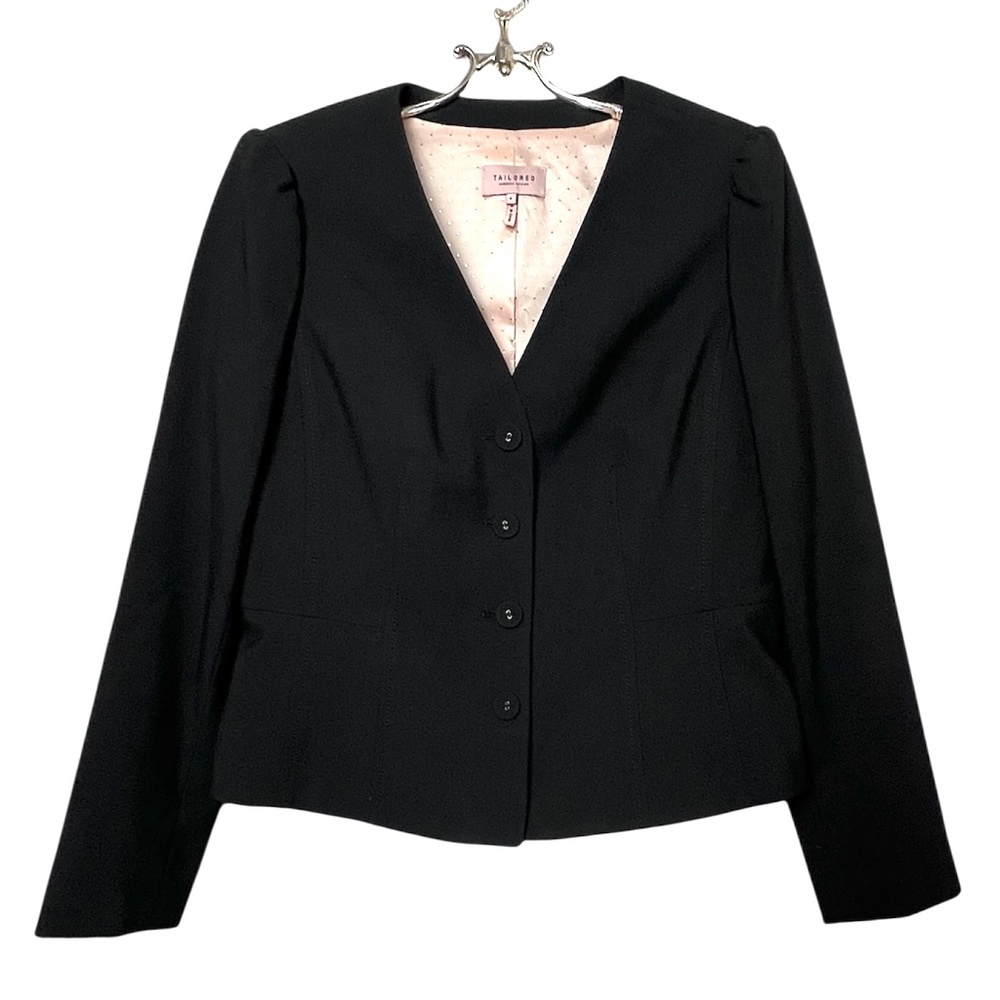 Tailored Rebecca Taylor Tailored Black Button Blazer Size 8